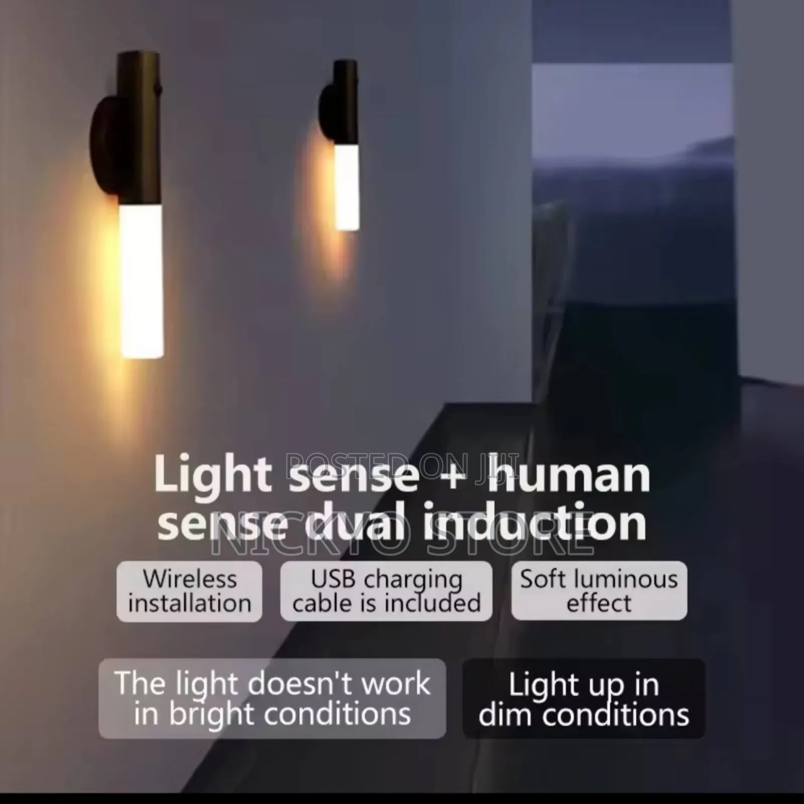 Led Night Light Wall Lamps Smart Human Sensor Light Wood