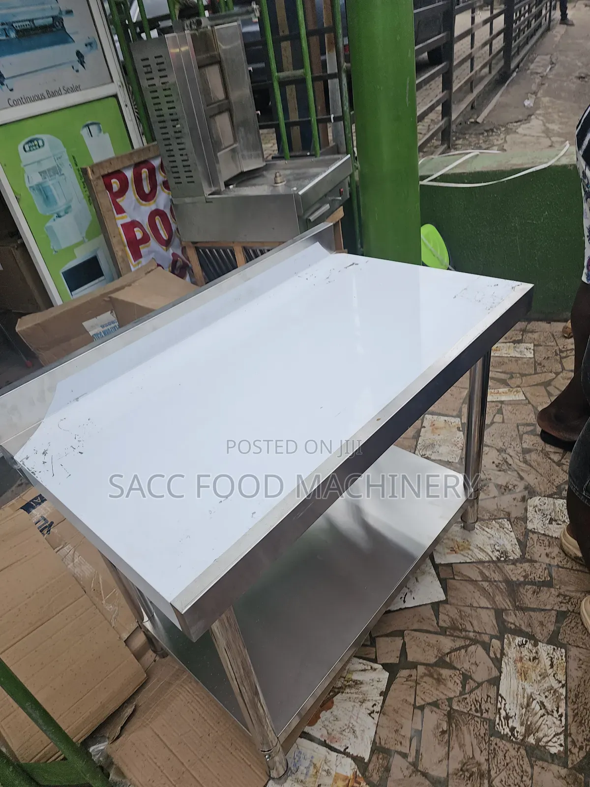 4ft Stainless Steel Working Table With Backsplash(Wide 80cm)