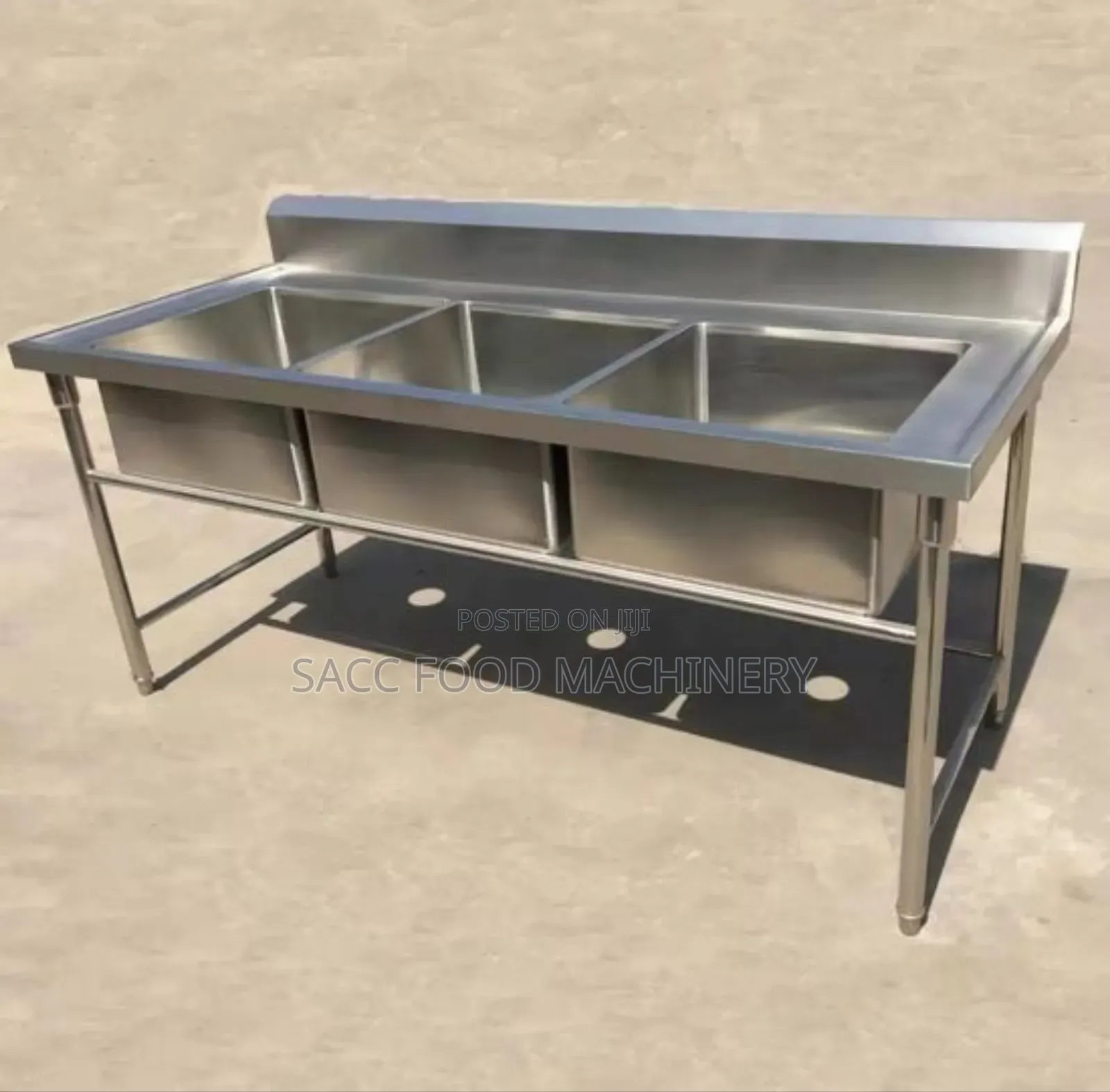 Commercial Stainless Steel Three(3) Bowls Sink