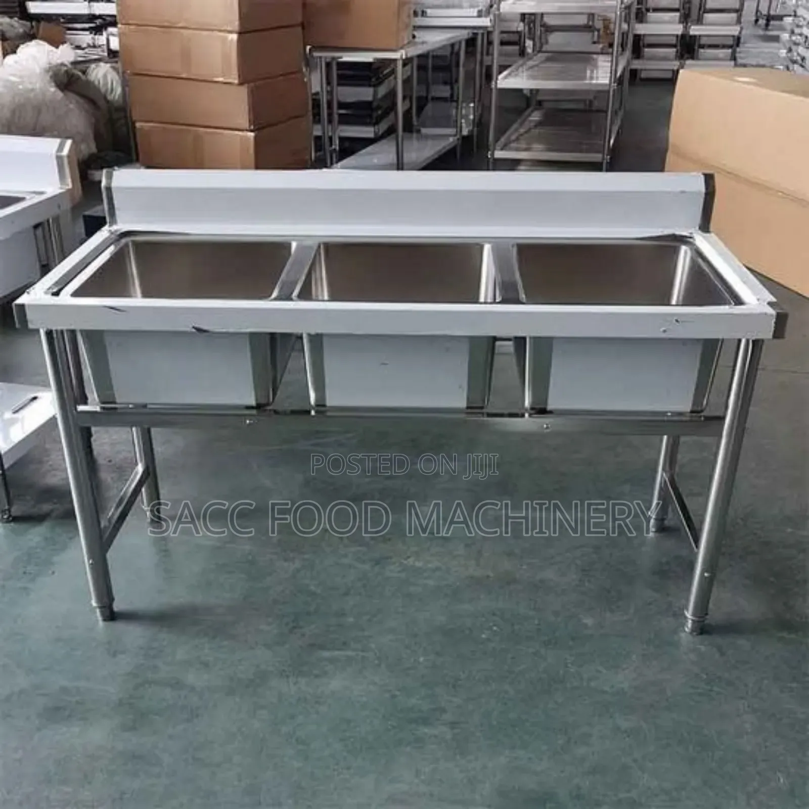 Commercial Stainless Steel Three(3) Bowls Sink