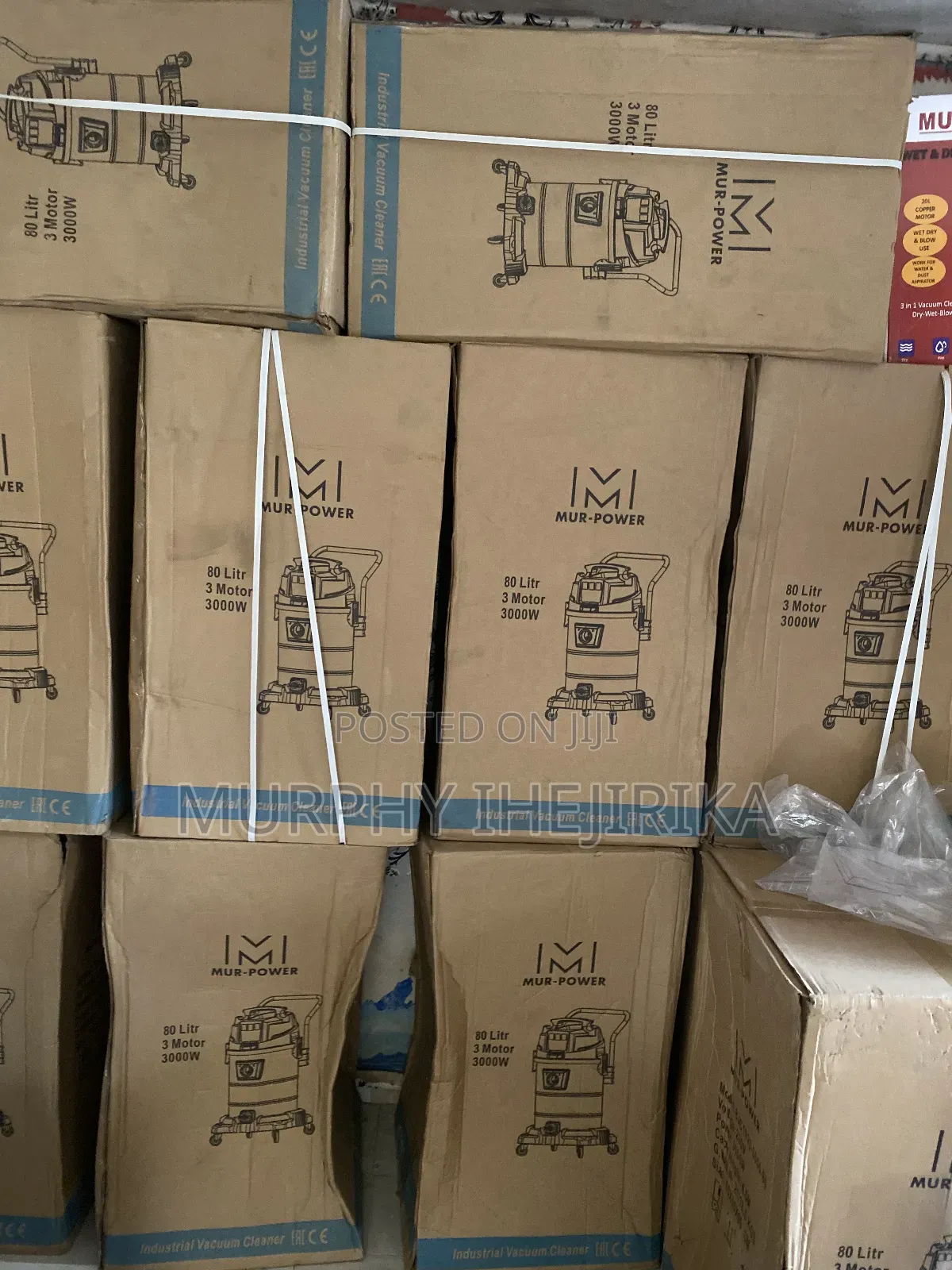 Mur-Power 3000W 80L Wet Dry Industrial Vacuum Cleaner