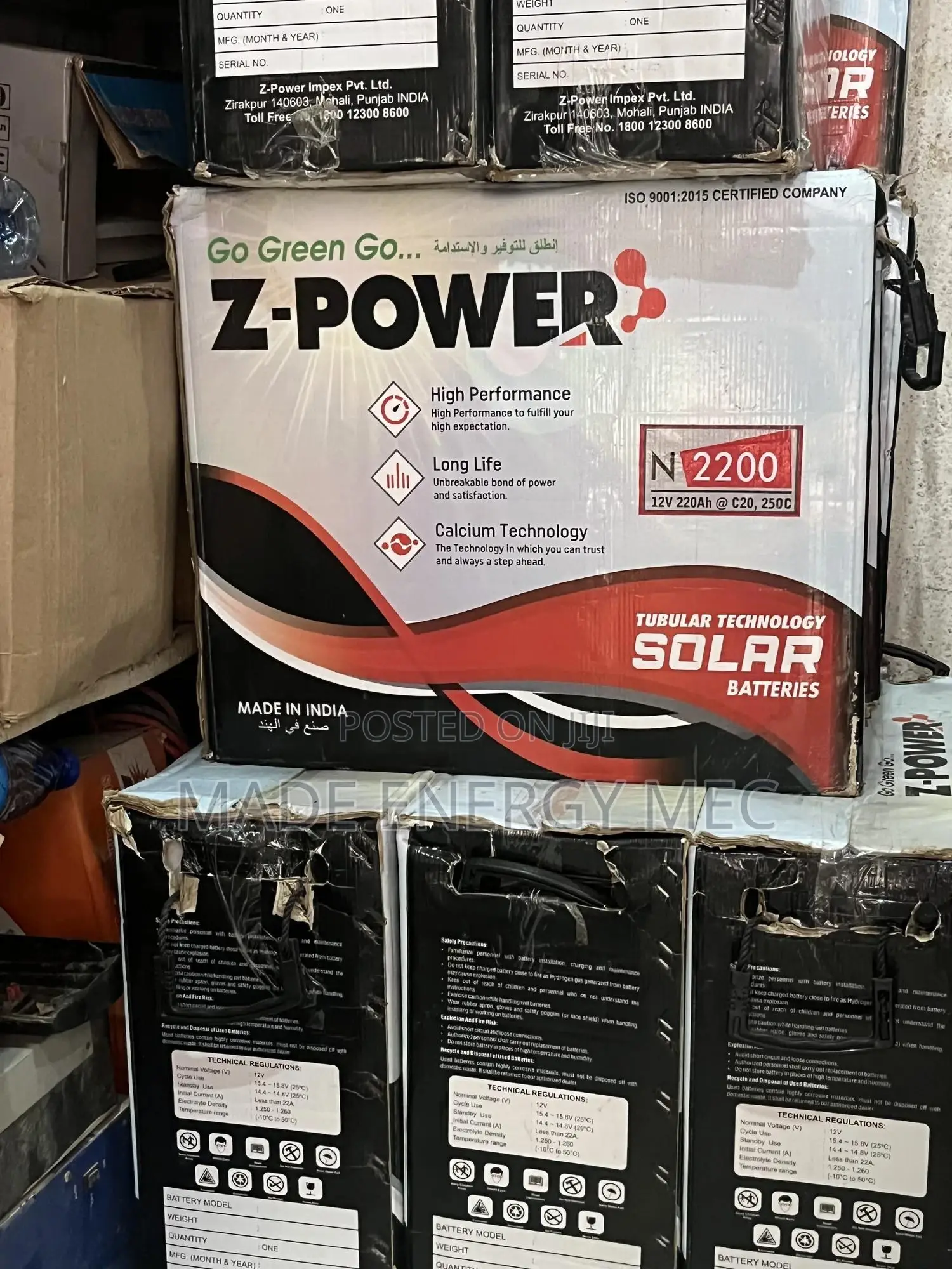 Z Power Tubular Battery 220ah
