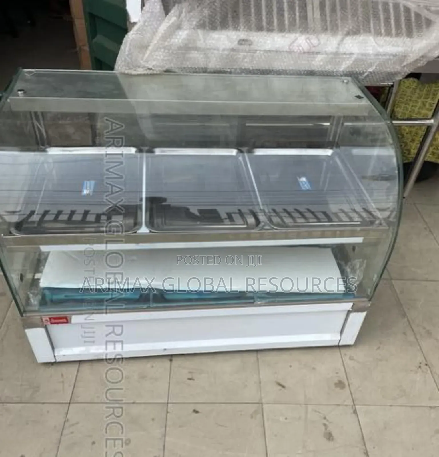 3 Plates Curved Glass Bain Marie
