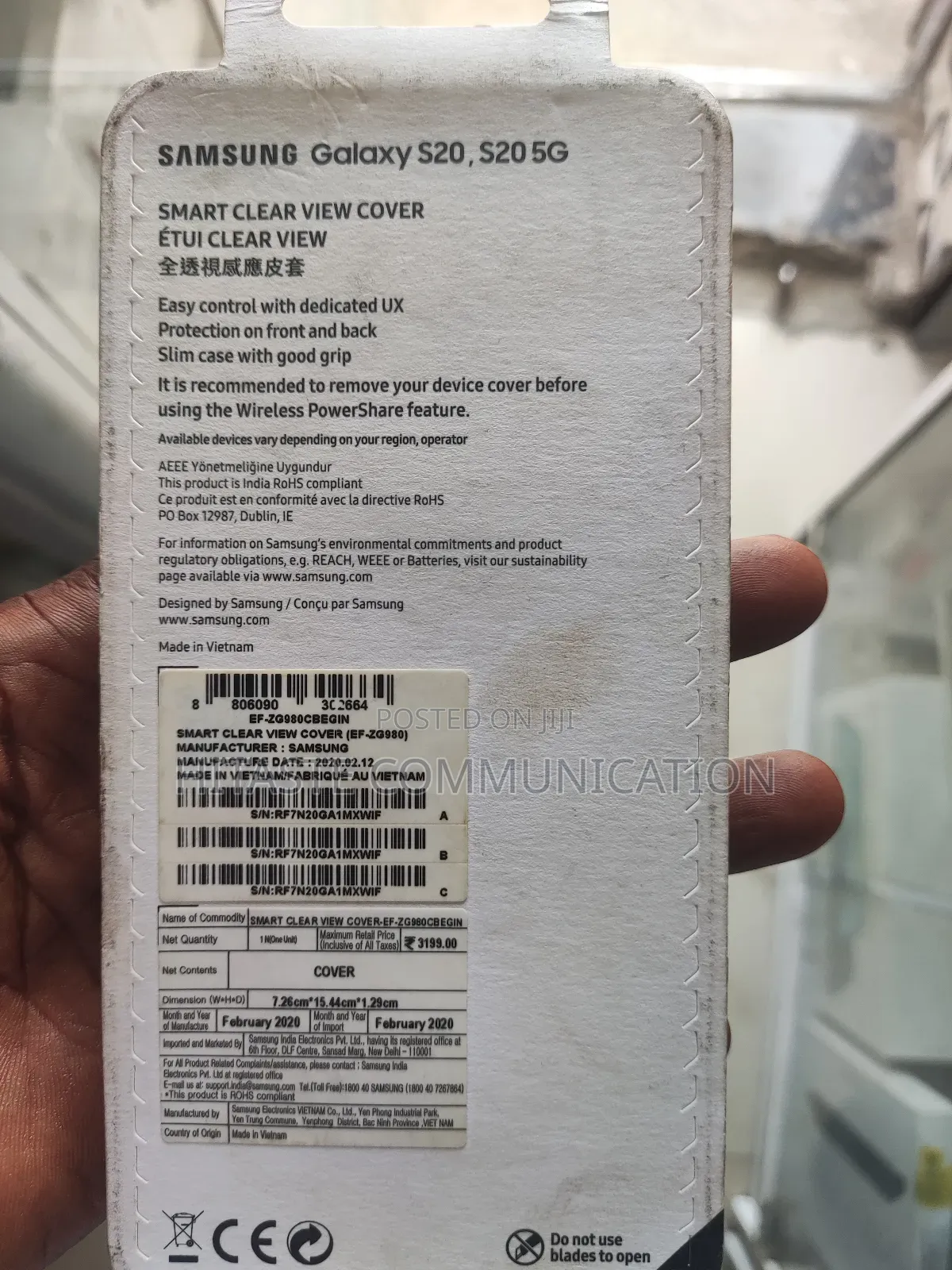 Galaxy S20 Smart Clear View Cover