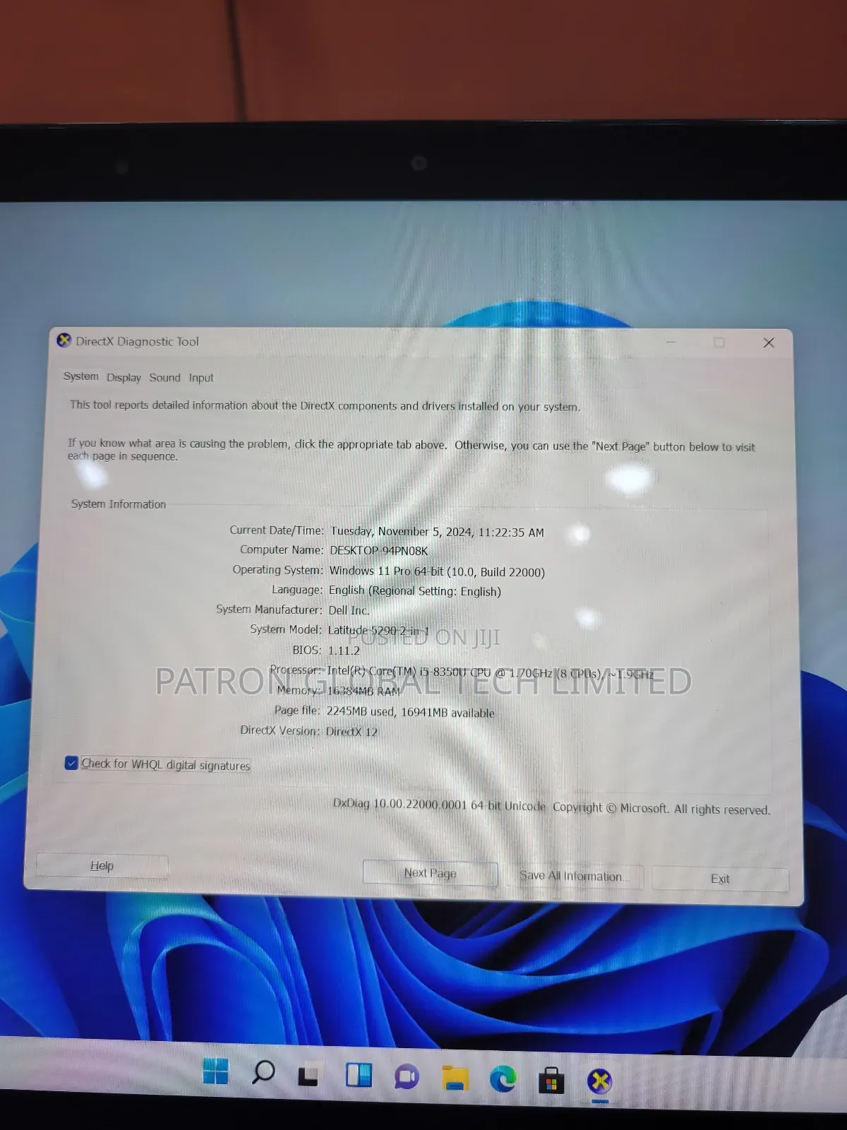 Laptop Dell Latitude 5290 16GB Intel Core I5 SSD 256GB