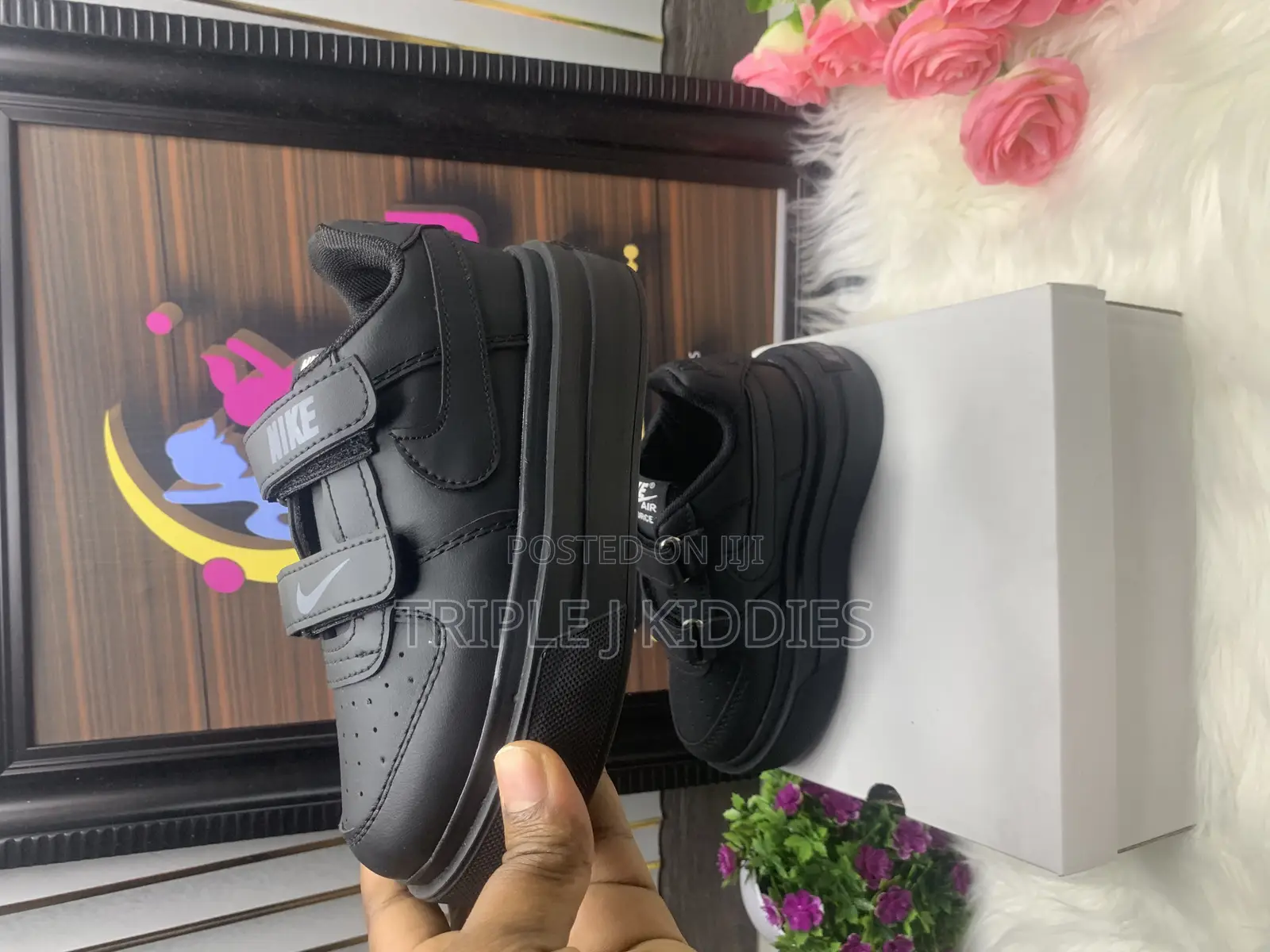 Boys Black Sneakers
