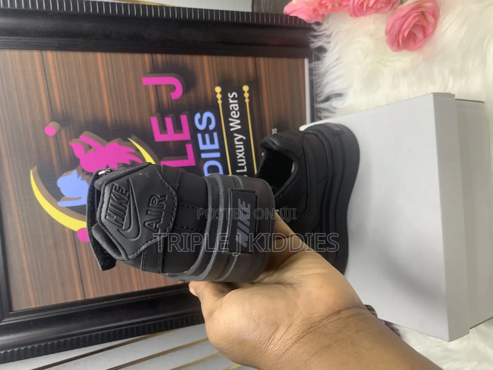 Boys Black Sneakers