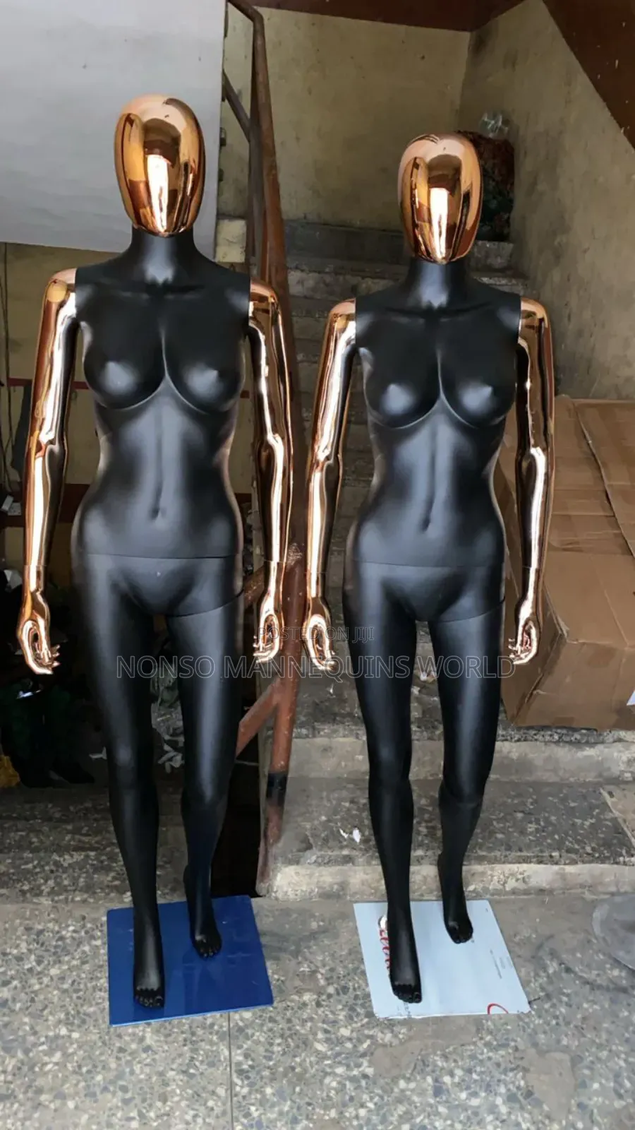 Size 8 Matt Black Rose Gold Female Mannequin