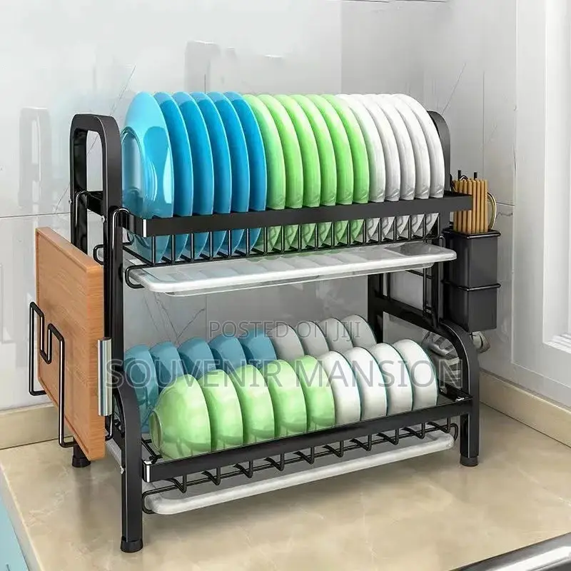 2 Layer Kitchen Plate Rack