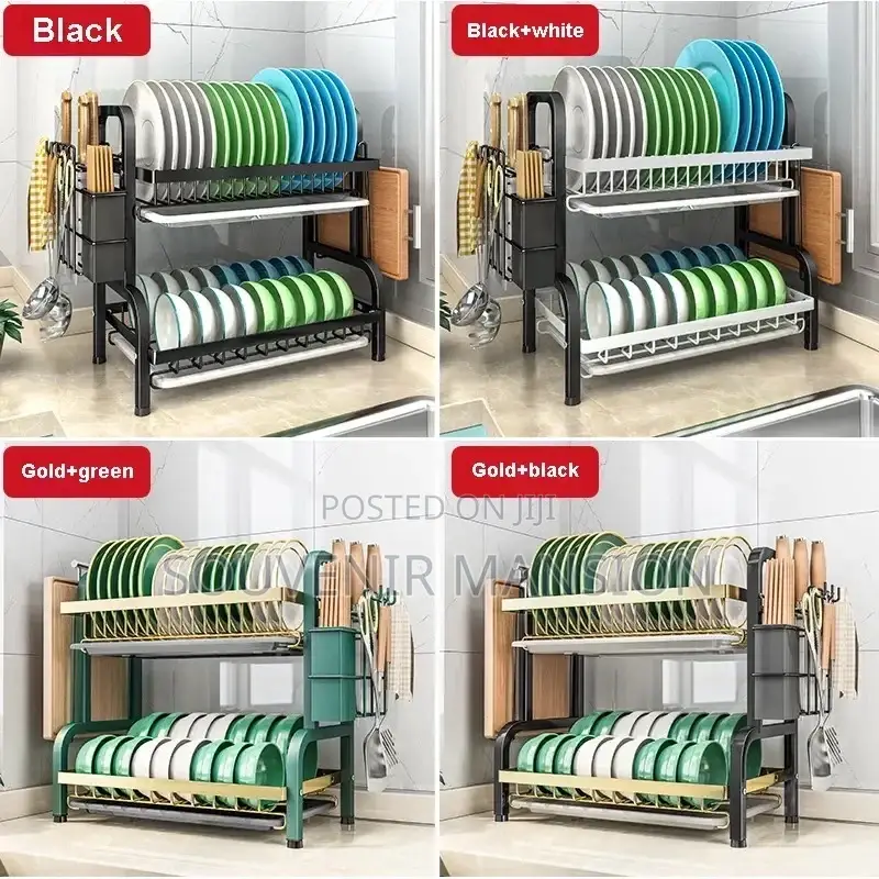 2 Layer Kitchen Plate Rack