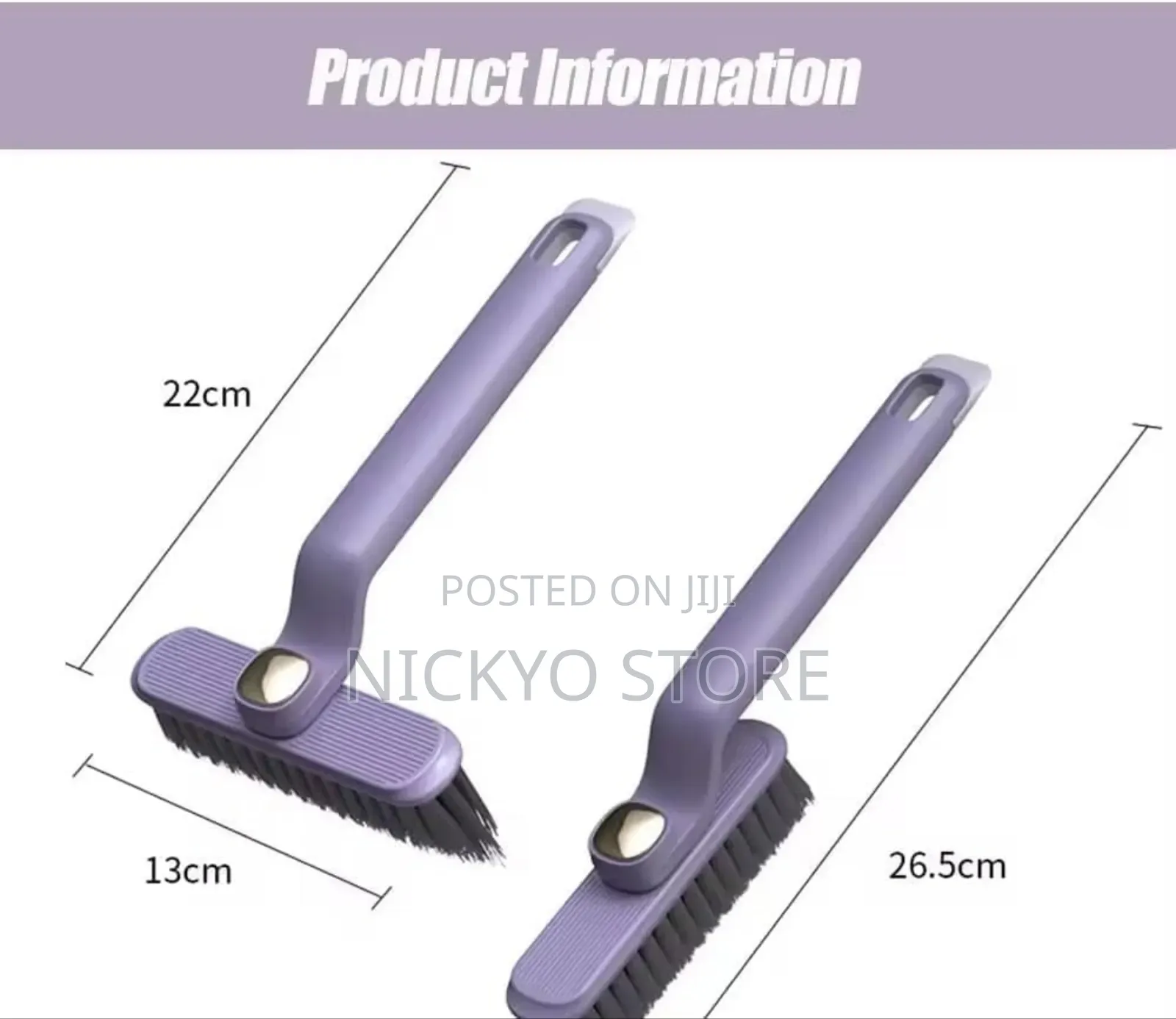 Rotating Crevice Cleaning Brush With Hard Bristles