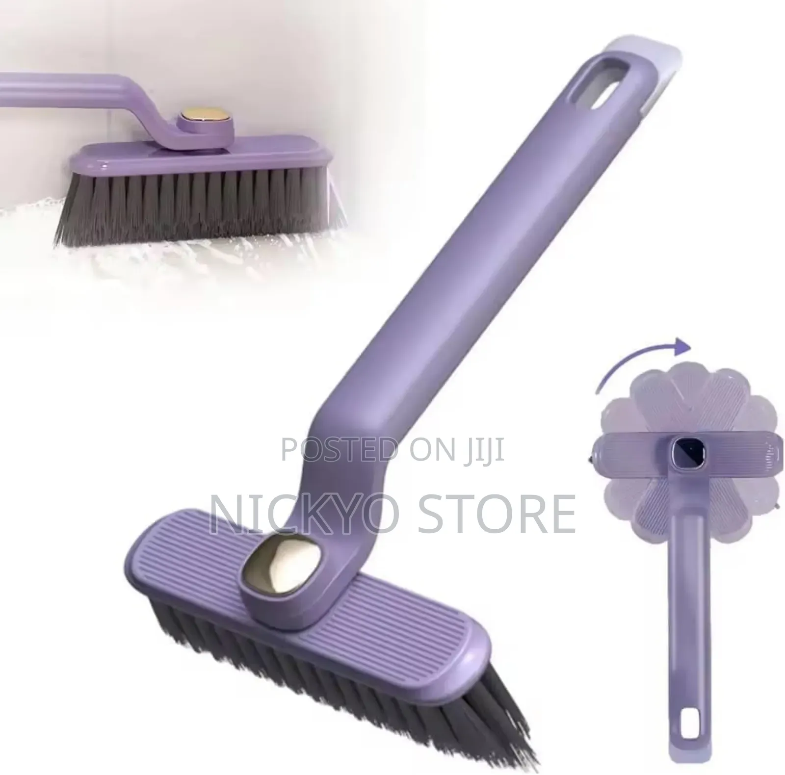 Rotating Crevice Cleaning Brush With Hard Bristles