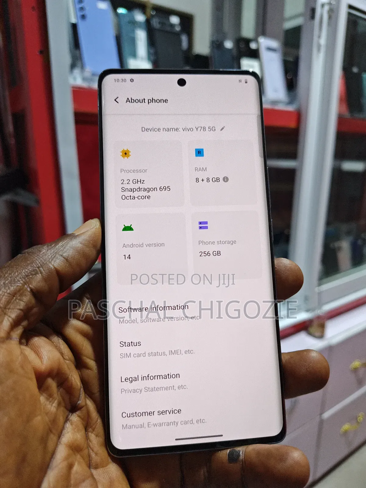 New Vivo Y78 256 GB Pink