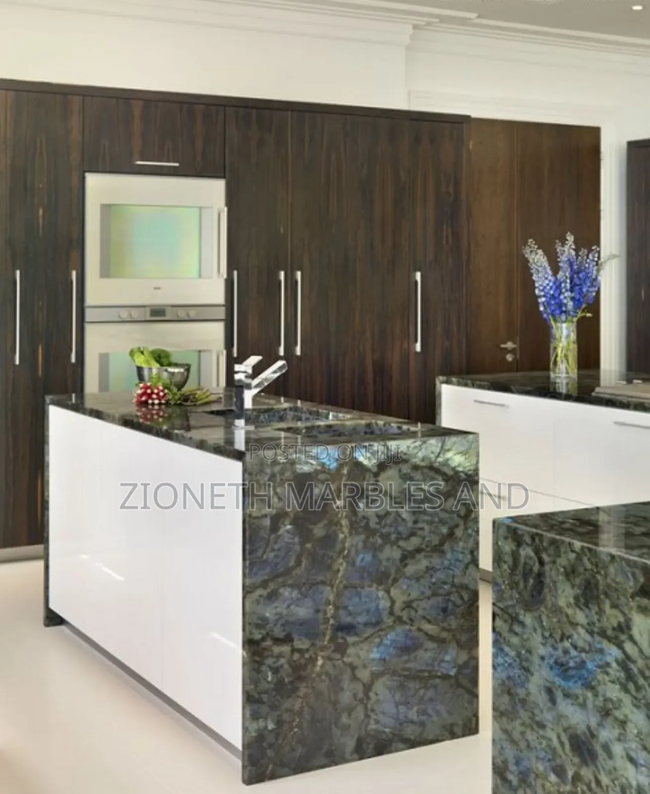 Italian Blue Pearl Quartz Marble Slab