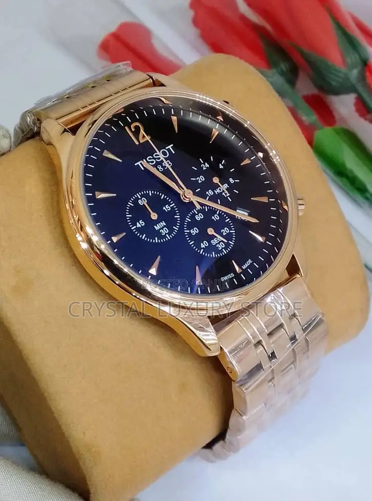 Tissot Quality Men Genuine Leather Wristwatch