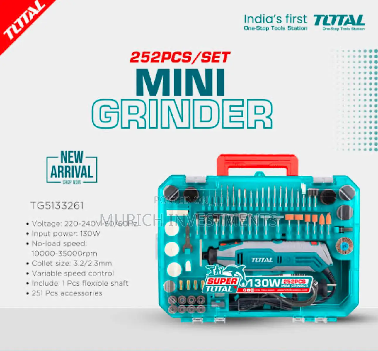 Electric Mini Grinders Total 130W Mini Grinder – TG5133261