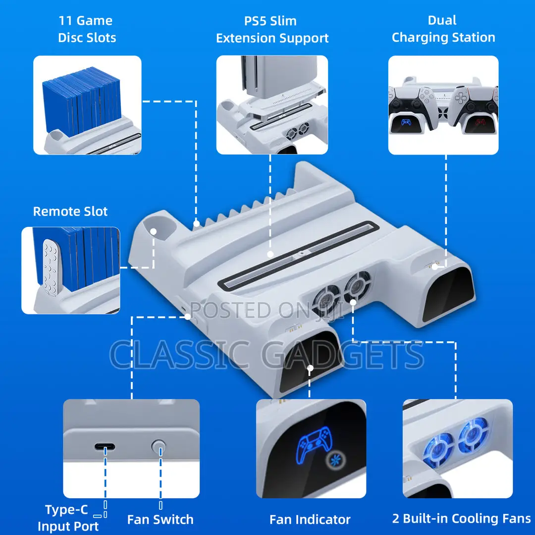 Dobe Multifunctional Charging Dock for Ps5/Ps5 Slim