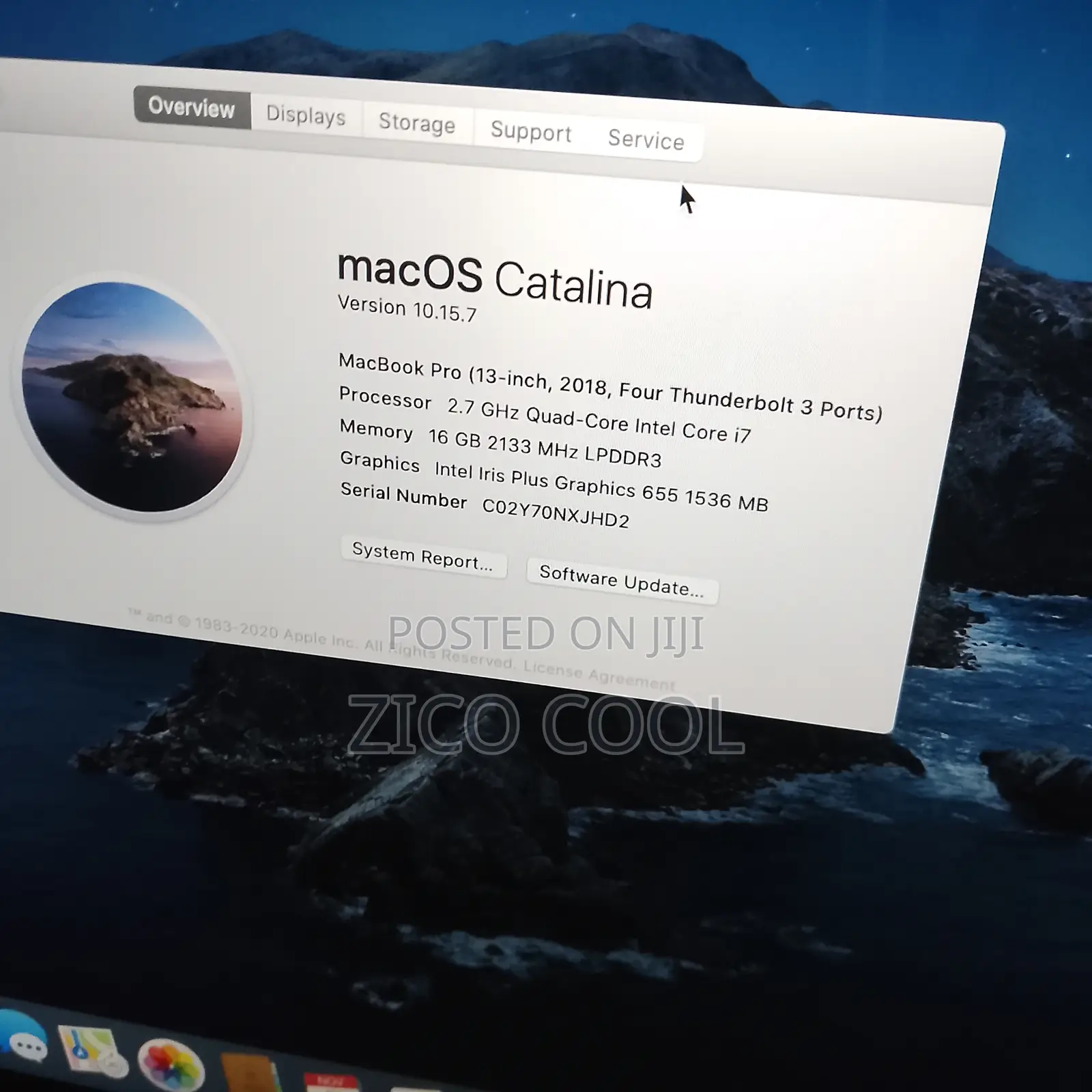 Laptop Apple MacBook Pro 2018 16GB Intel Core i7 SSD 512GB