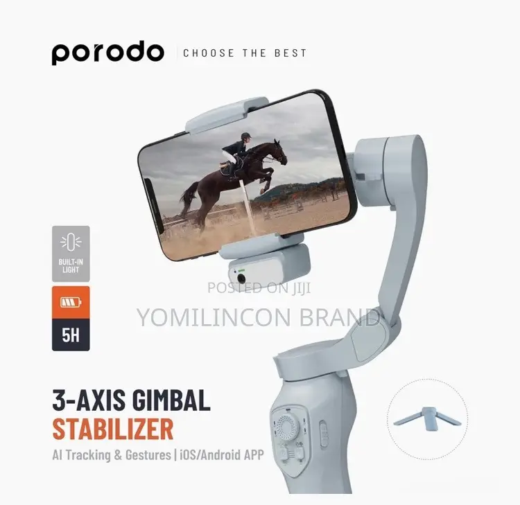 Porodo 3-Axis Gimbal Stabilizer
