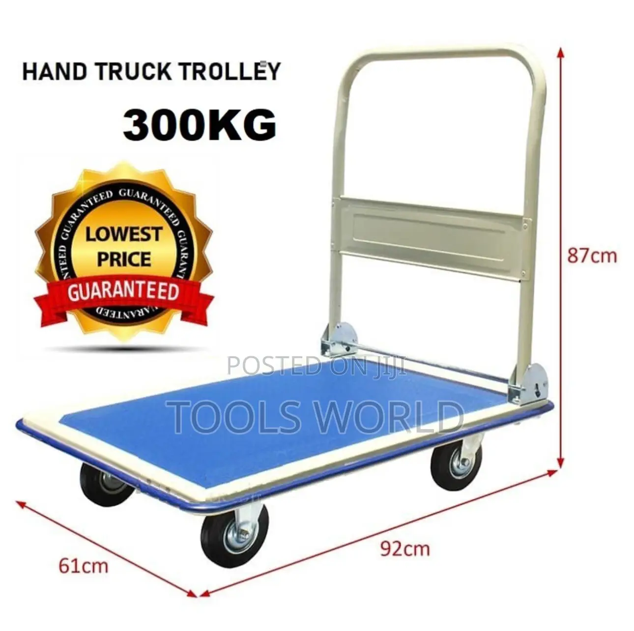 300kg Folding Platform Trolley, Heavy Duty Hand Sack Truck