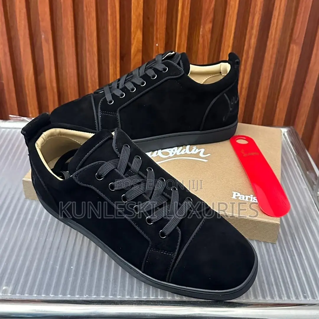 Original Christian Louboutin JNR Black Sneakers