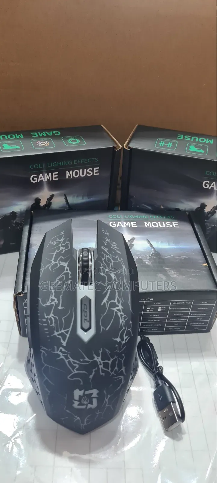 Game Mouse Wireless/ Bluetooth Rechargeable