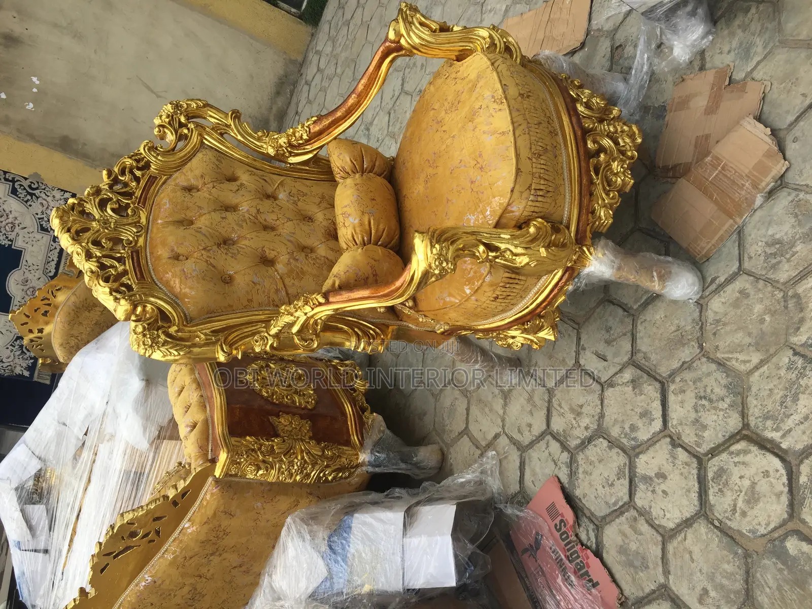 Quality Egyptian Royal Chair Set Gold Color