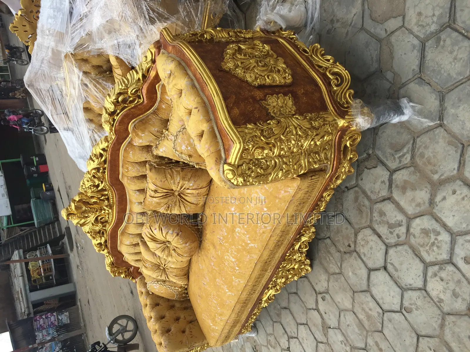 Quality Egyptian Royal Chair Set Gold Color