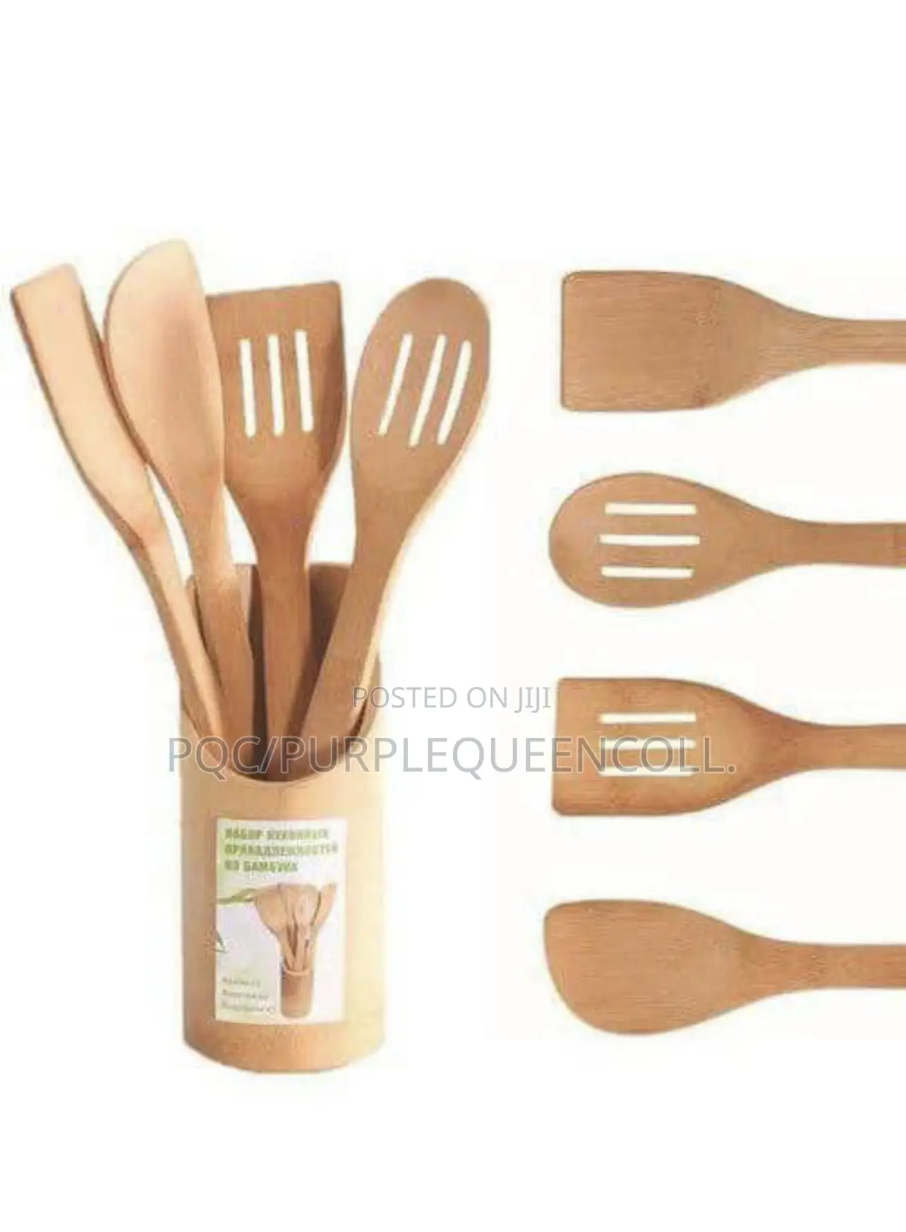 Round Wooden Spatula Set