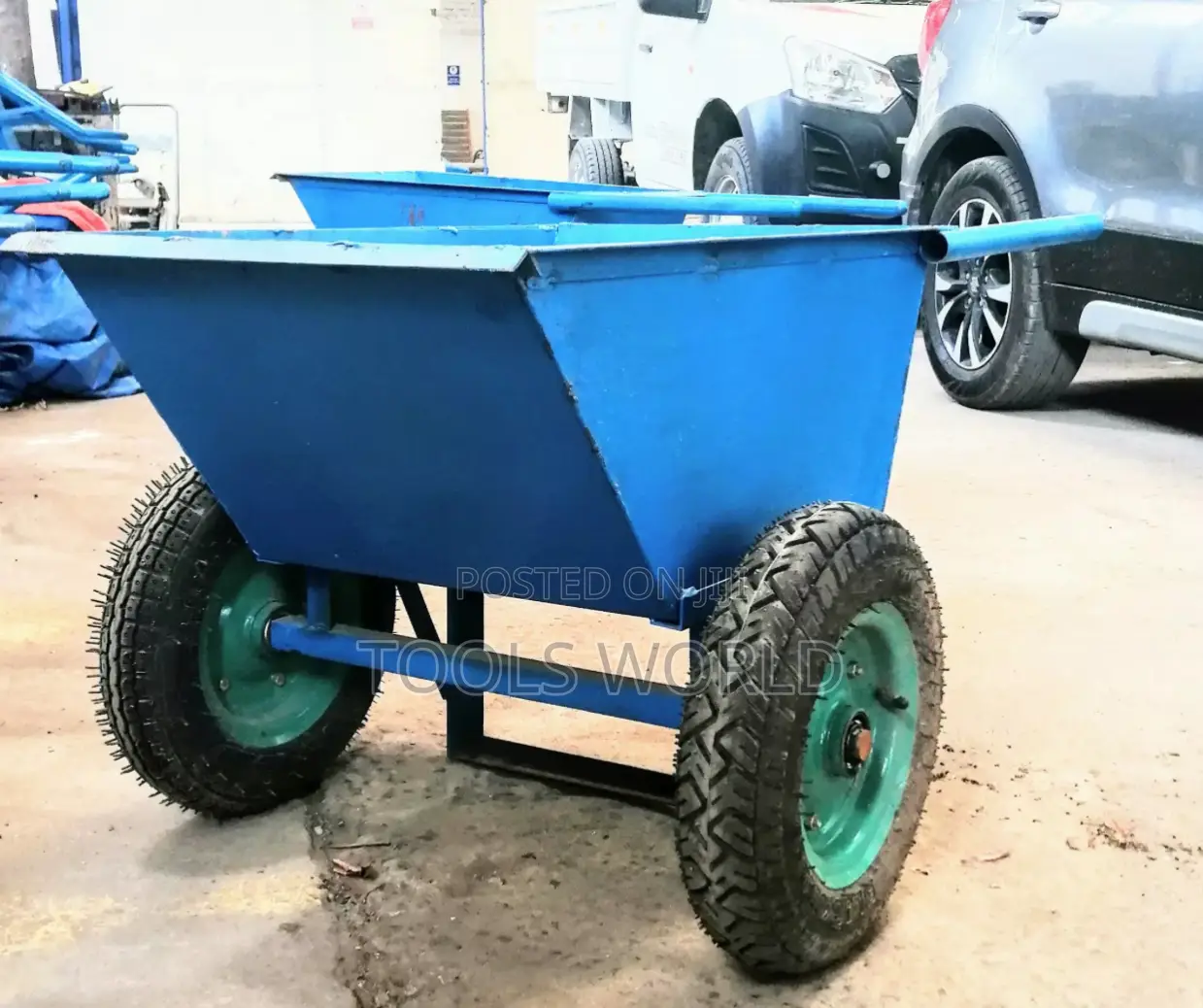 Heavy Duty Concrete Dual Wheel Barrow