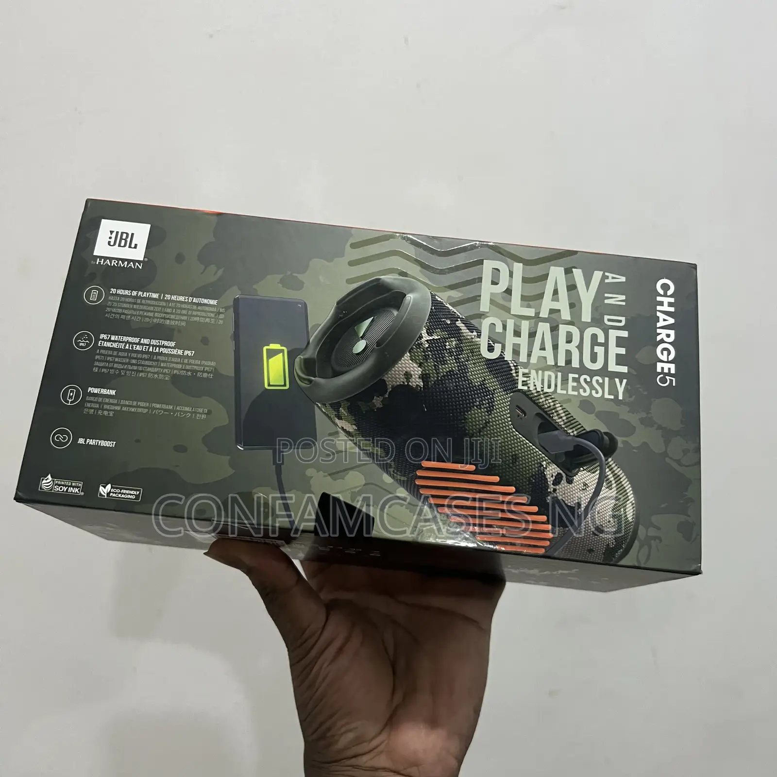 Original JBL Charge 5 Bluetooth Speaker Camo Camouflage