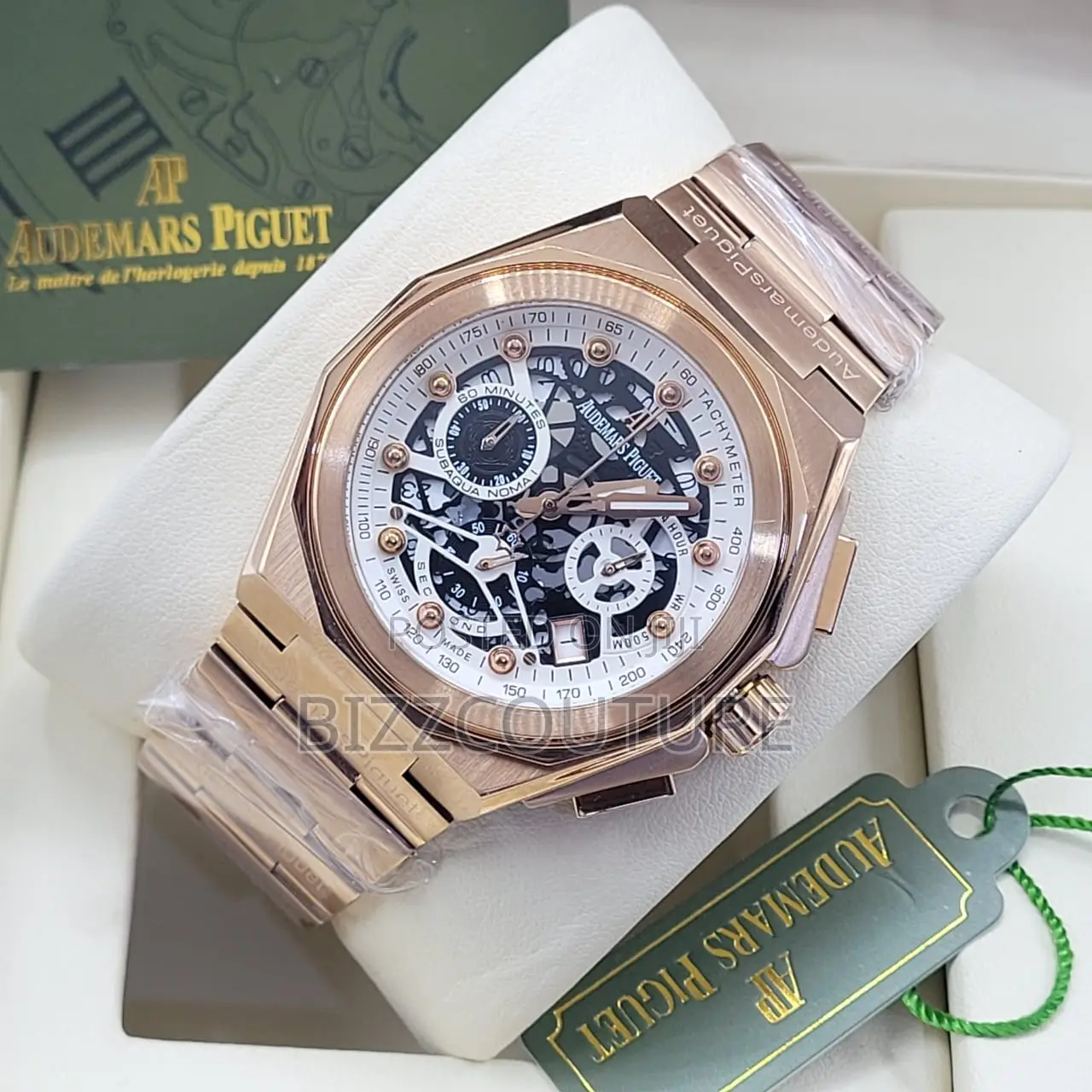 Original Audemars Piquet Chronograph Rose Gold Chain Watch