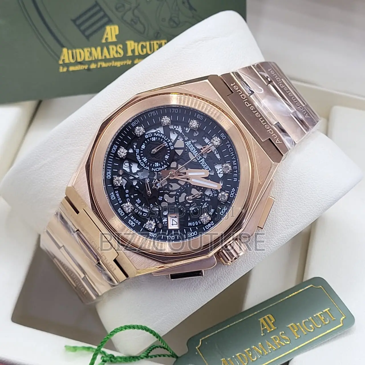 Original Audemars Piquet Chronograph Rose Gold Chain Watch