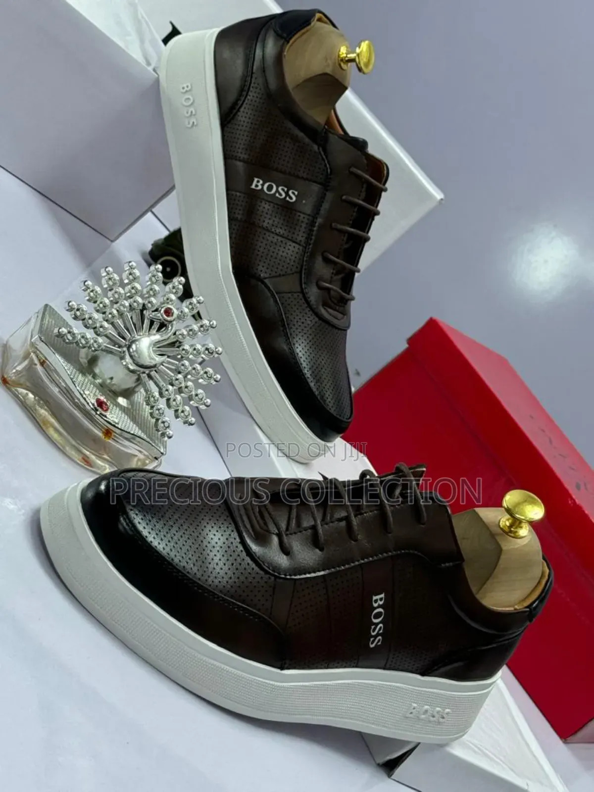 Men's Boss Plain Leather Flat Sole Lace Up Shoe