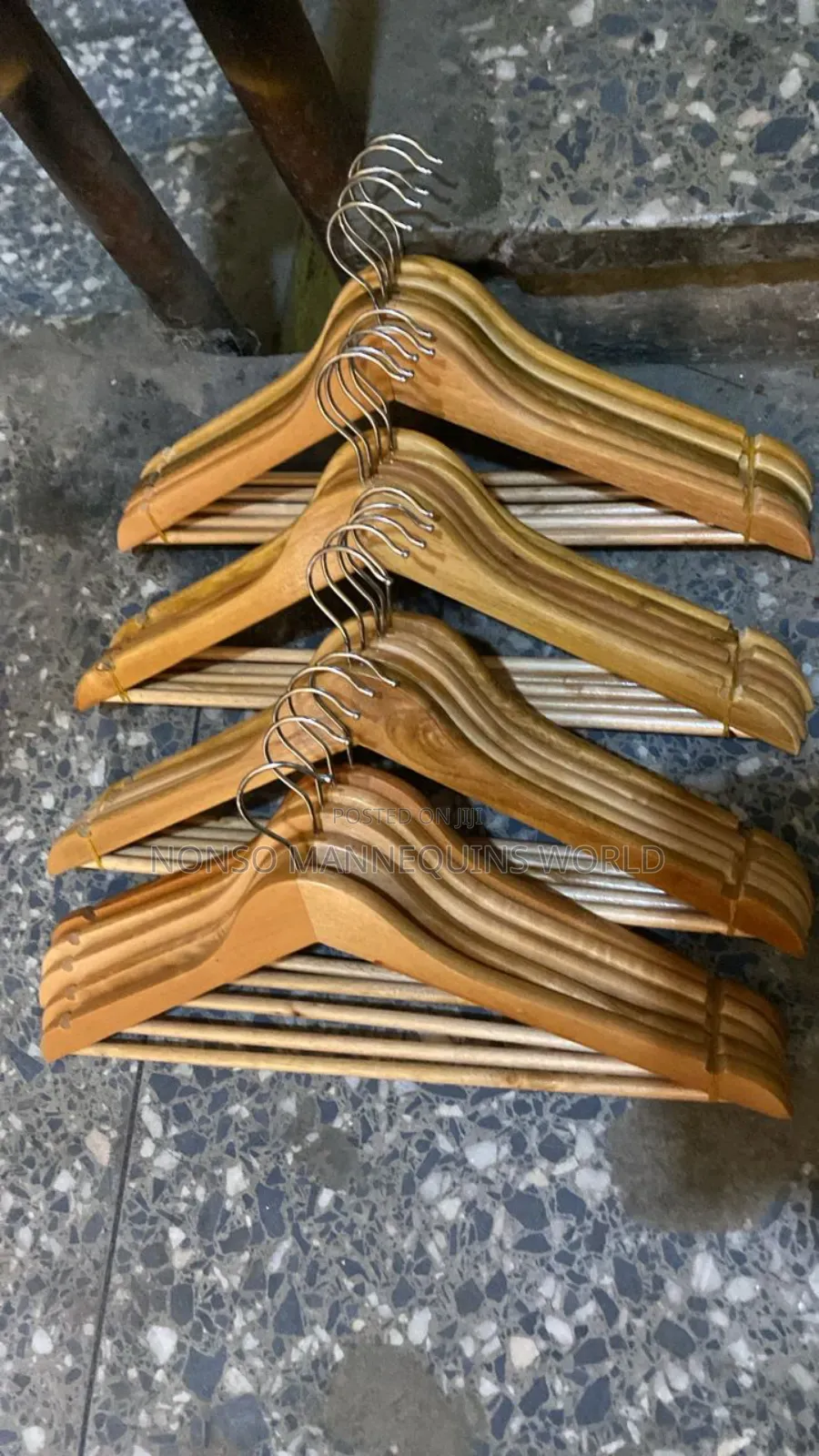 Wooden Clothes Hangers for Boutique Display