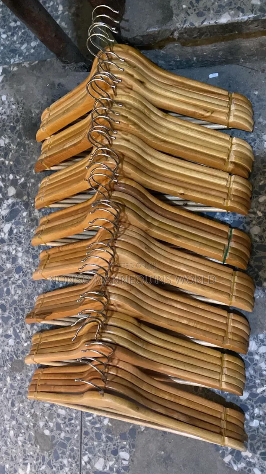 Wooden Clothes Hangers for Boutique Display