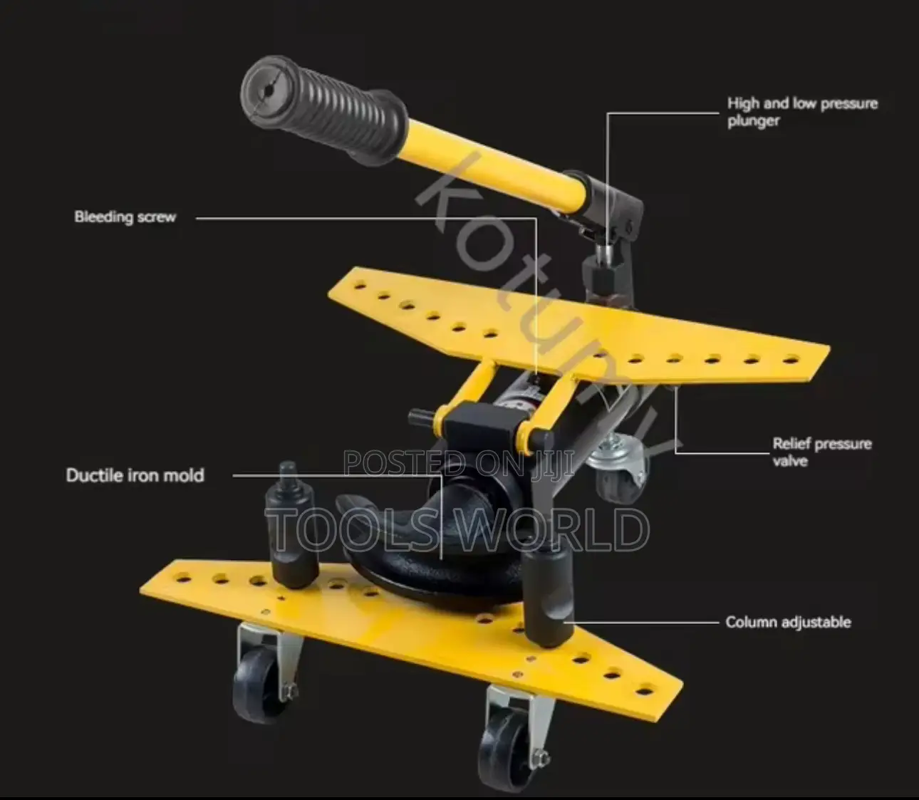 Hydraulic Pipe Bender With 6 PCS Bending Formers 3”
