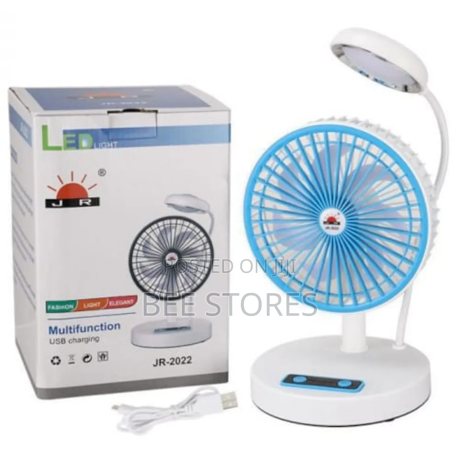 Multifunctional Led Light With Rechargeable Fan
