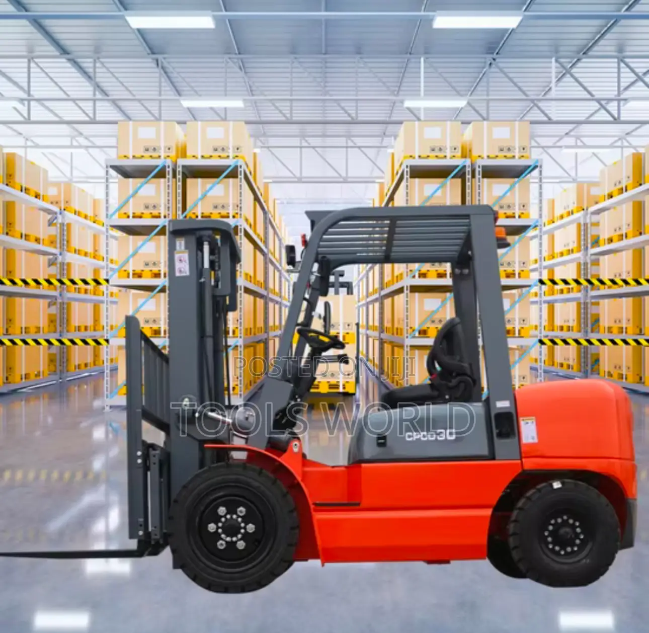 Heavy-Duty Warehouse 4-Wheel 3ton Diesel Engine Forklift 3T