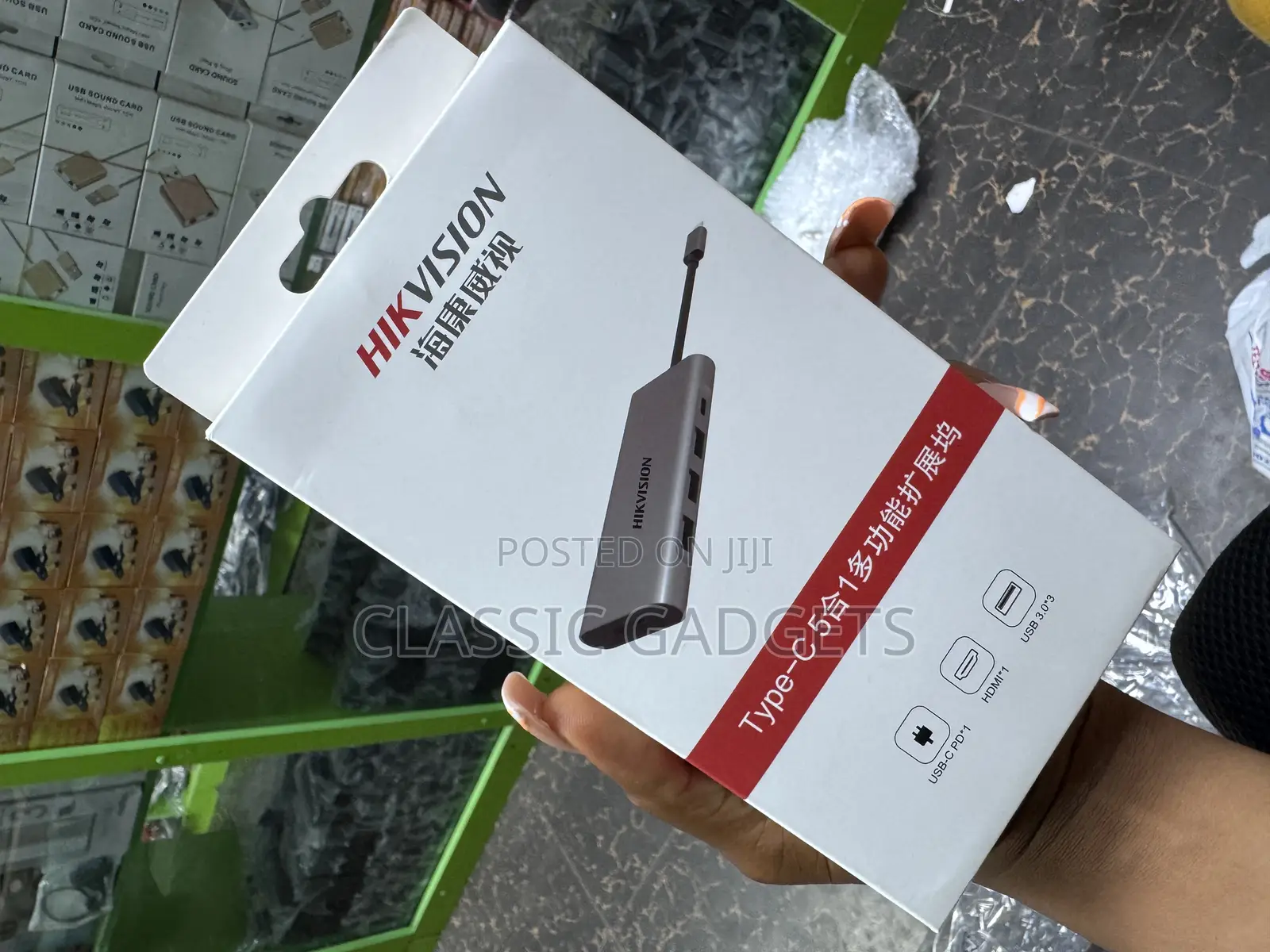 Hikvision USB C 5 in 1 HDMI at 30hz Usb-C Pd 100W Adapter