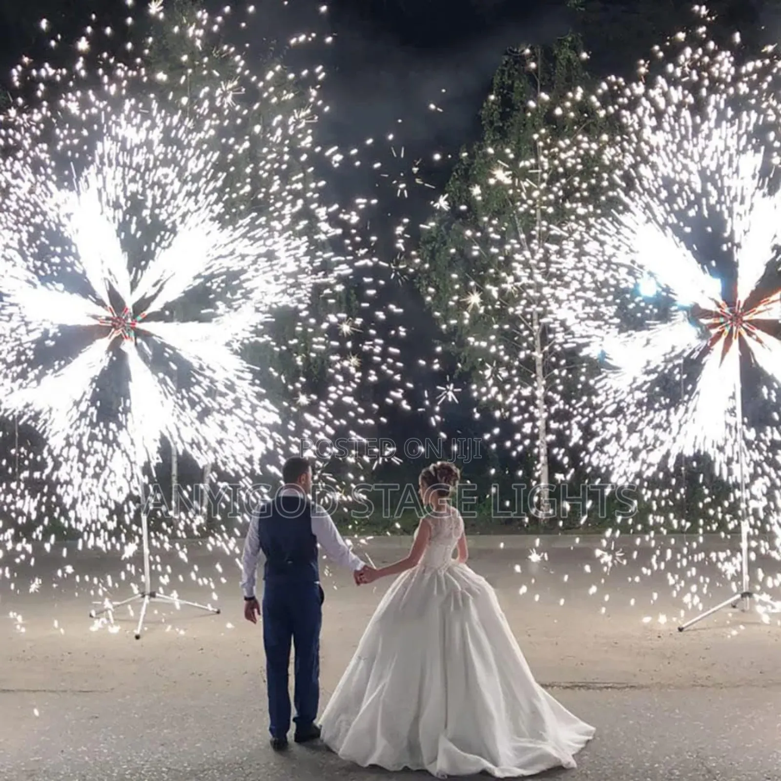 Cold Fireworks Fountain Machine, Two Way Rotating