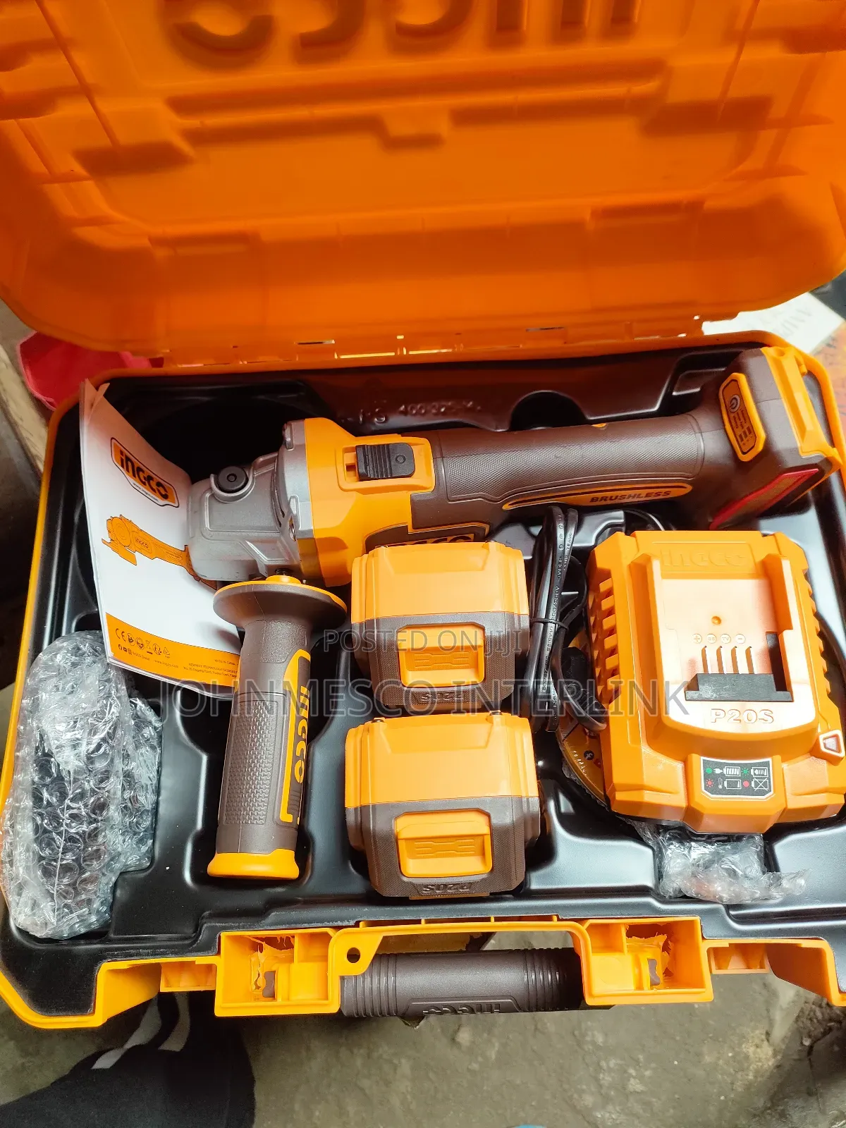 INGCO Battery Angle Grinder