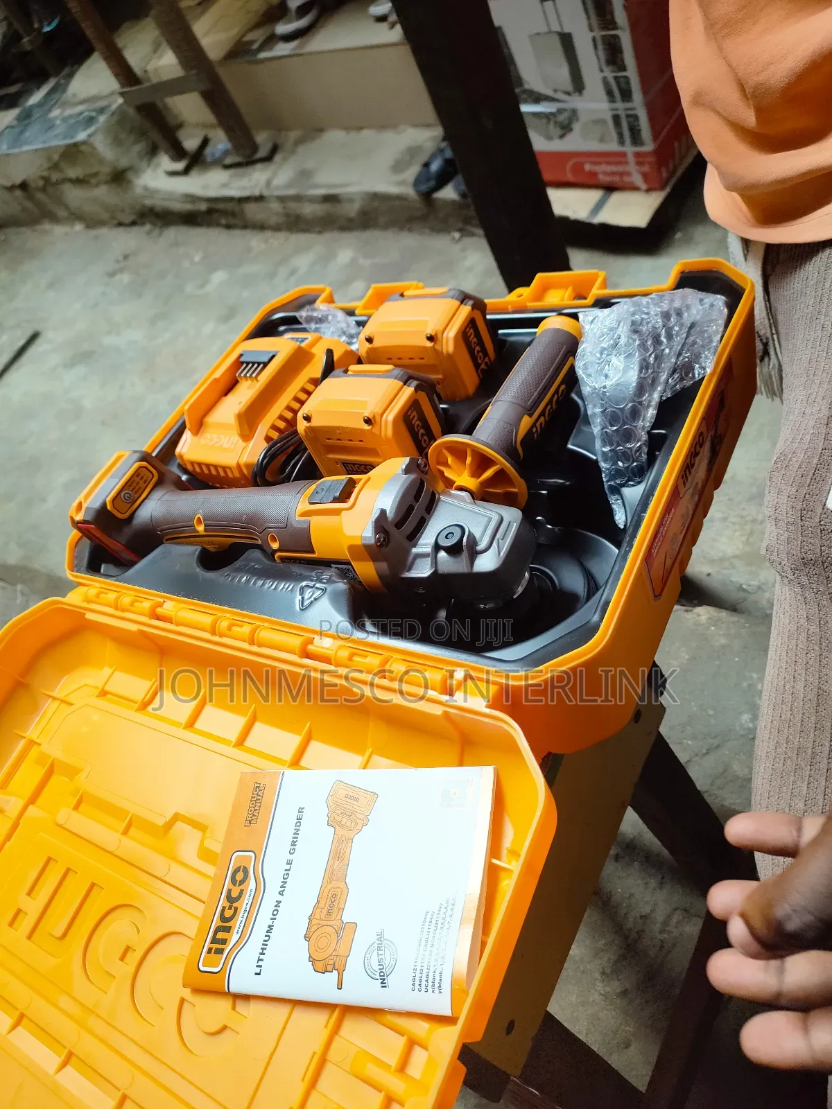 INGCO Battery Angle Grinder
