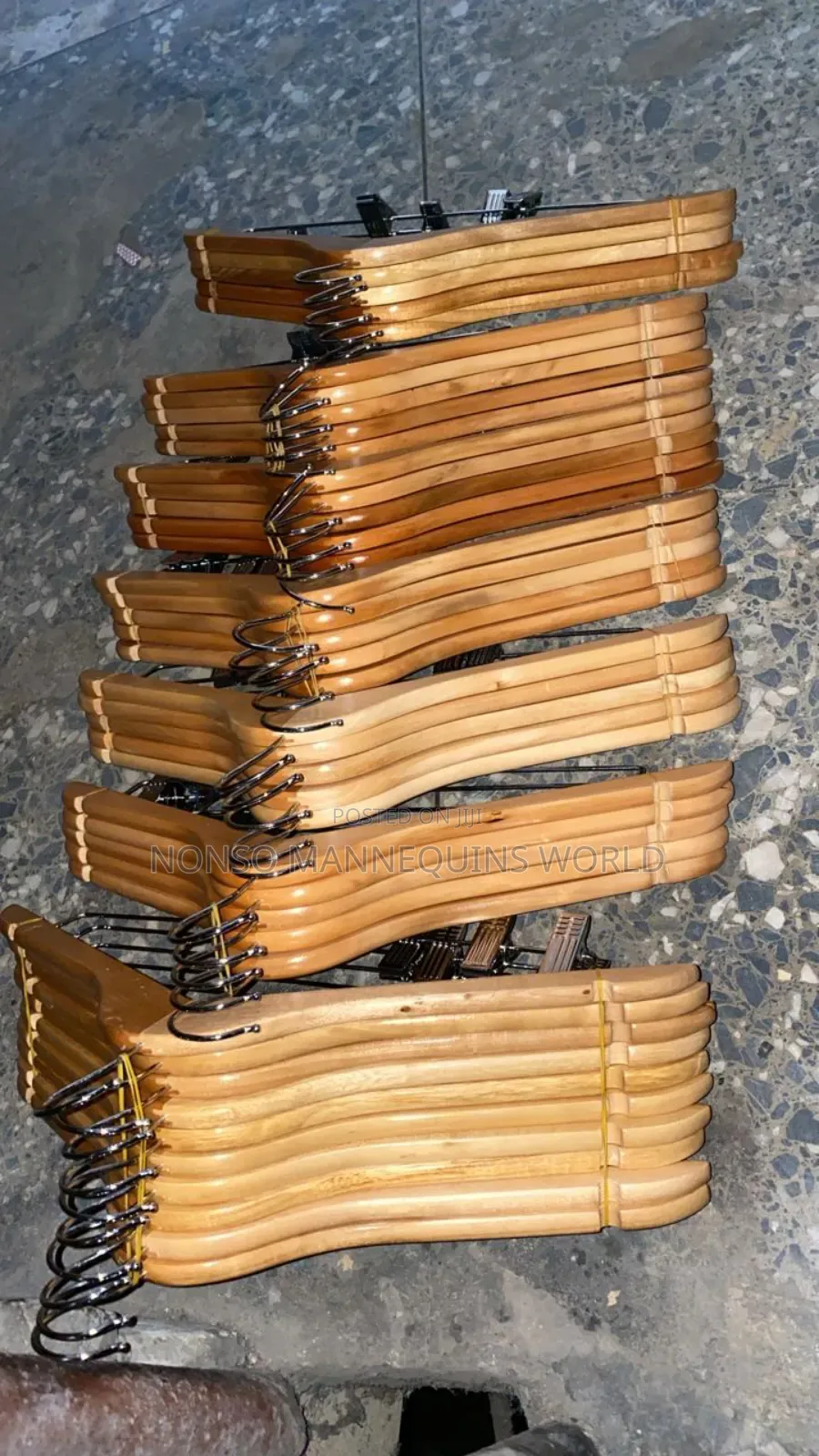 Wood Hangers With Clips Attached