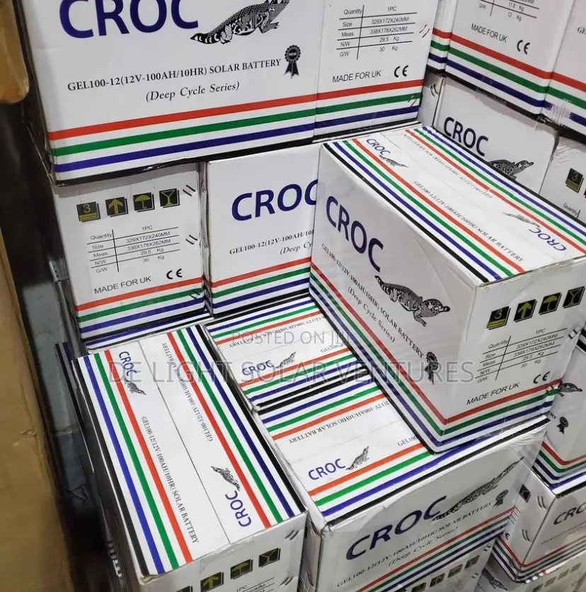 100ah 12V Croc Solar Gel Battery