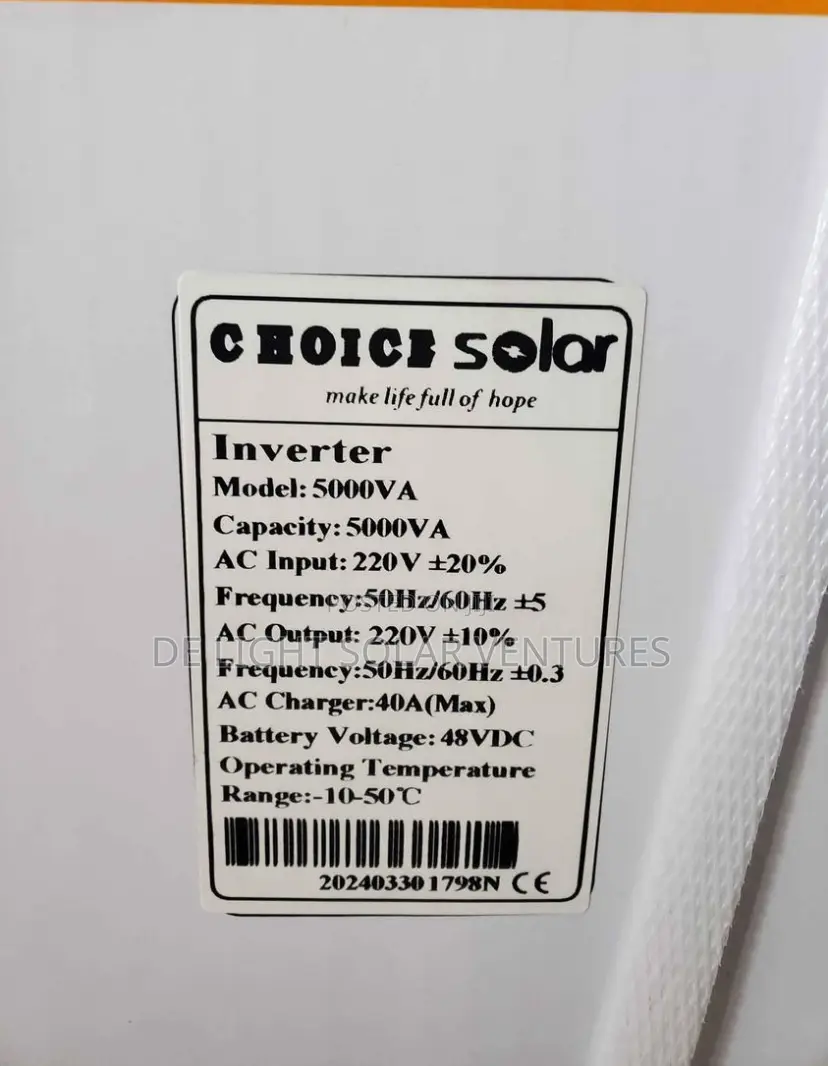 5kva 48V Choice Hybrid Solar Pure Sine Wave Inverter