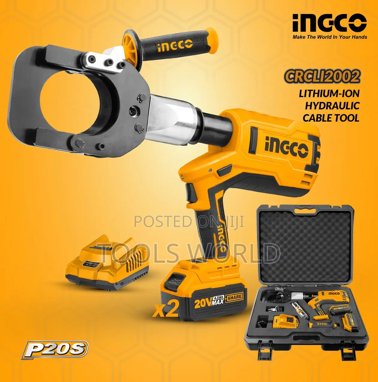 INGCO CRCLI2002 Cordless Hydraulic Cable Cutter