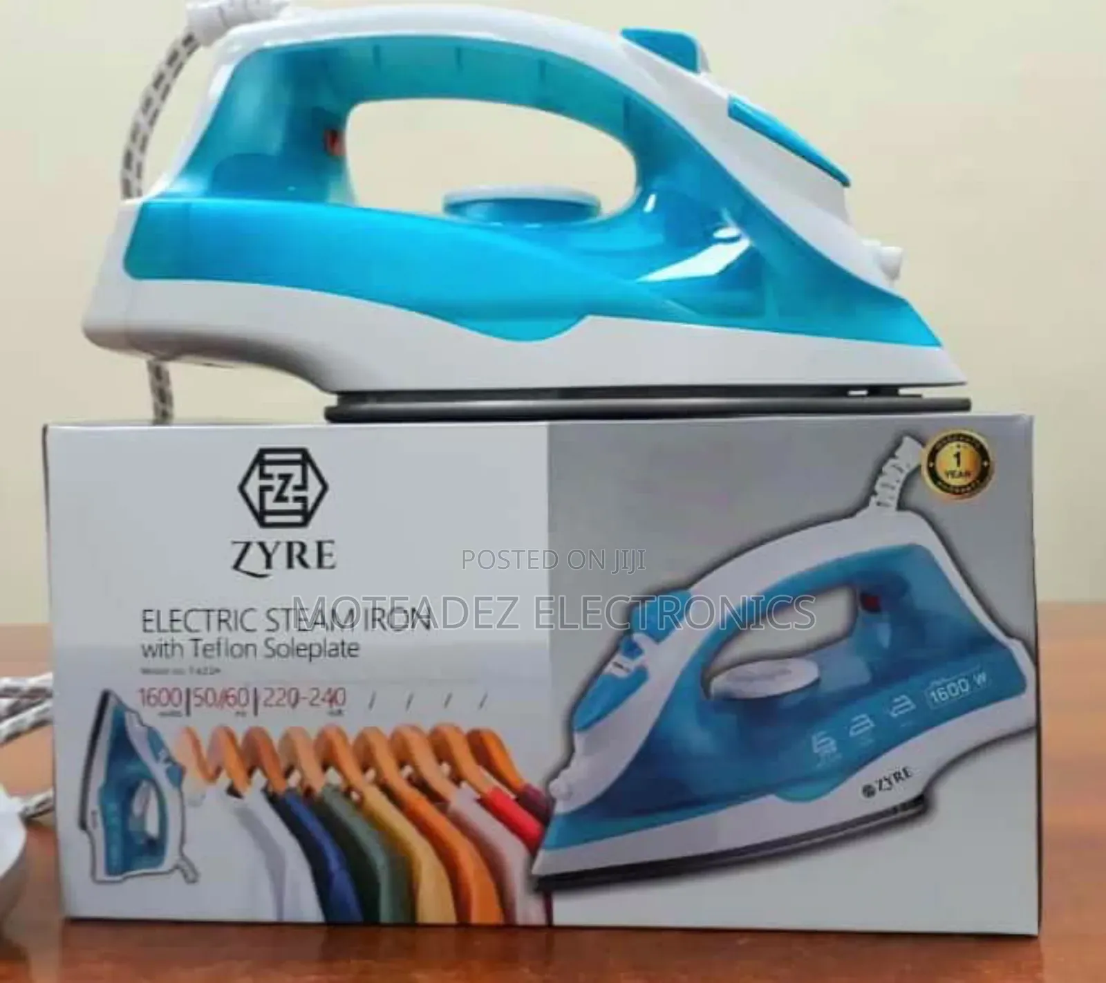 Zyre High Quality Non Stick Teflon Electric Steam Iron