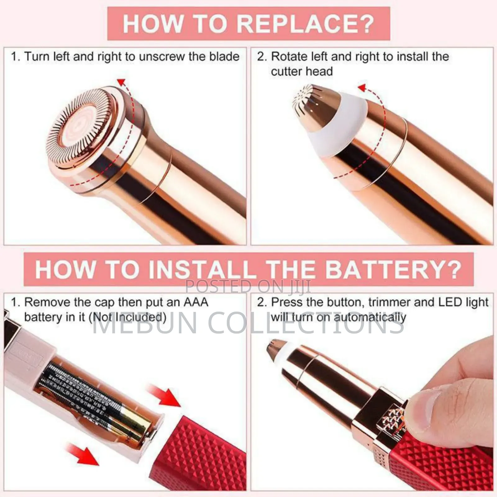 2in1 Facial and Eyebrow Hair Remover