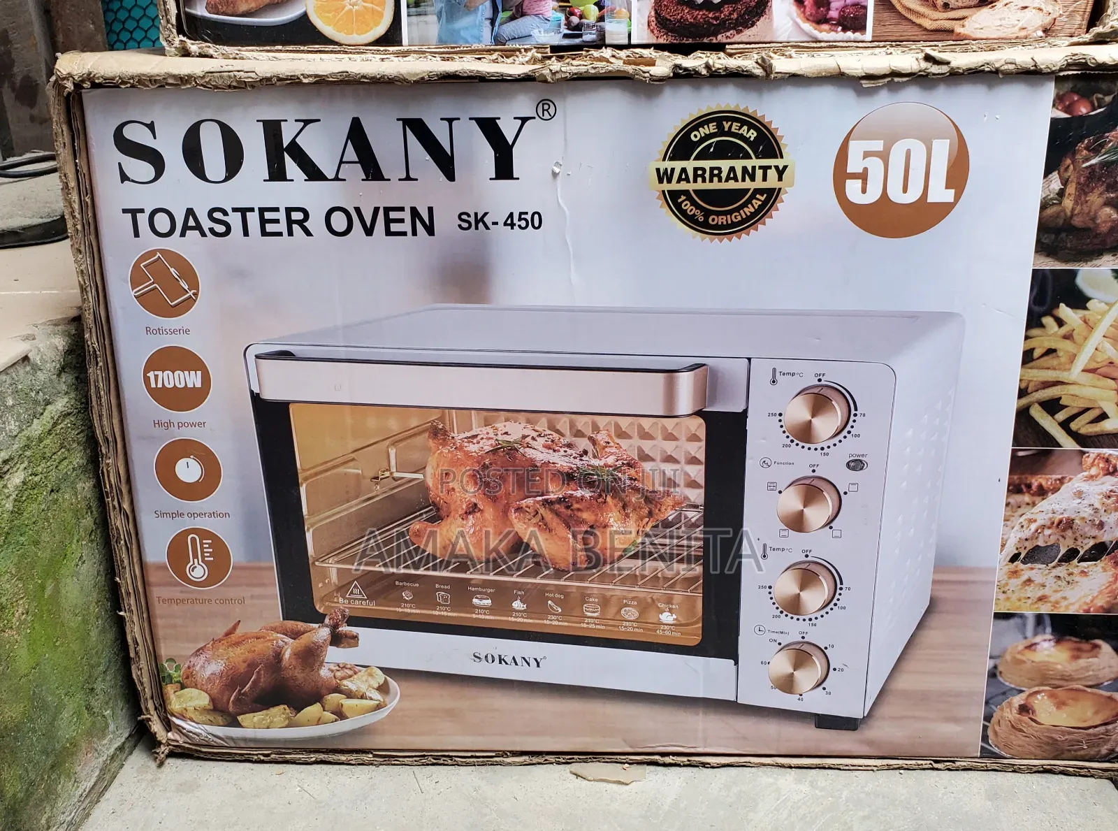 Sokany Electric Oven 50ltrs